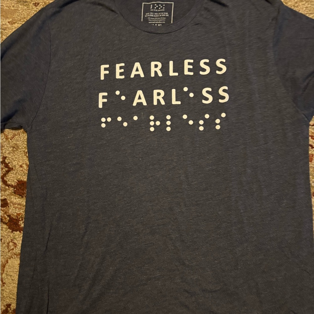 Fearless Graphic Short Sleeve Tee in Navy Blue